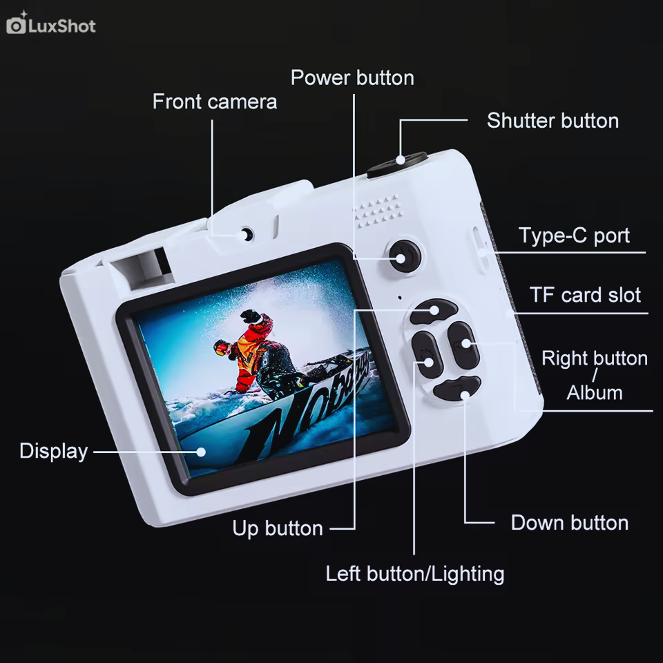 LuxShot Camera (Screen-Free Digital Camera)